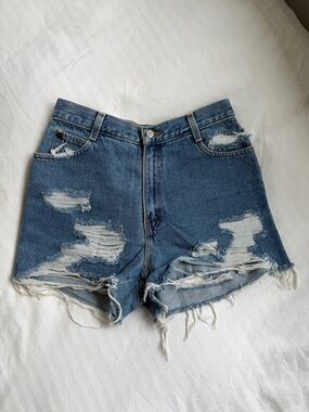Vintage Distressed Jean Shorts